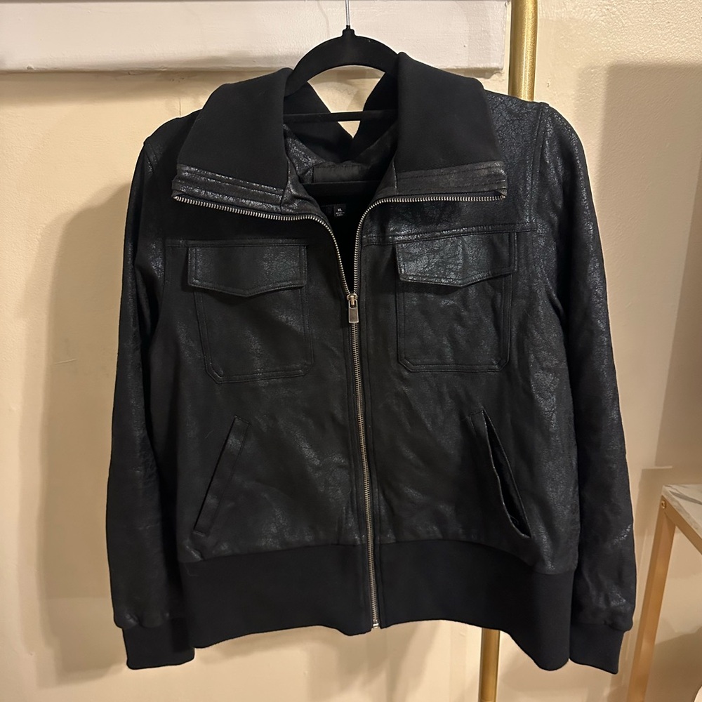 Black shiny Liverpool bomber jacket size xl